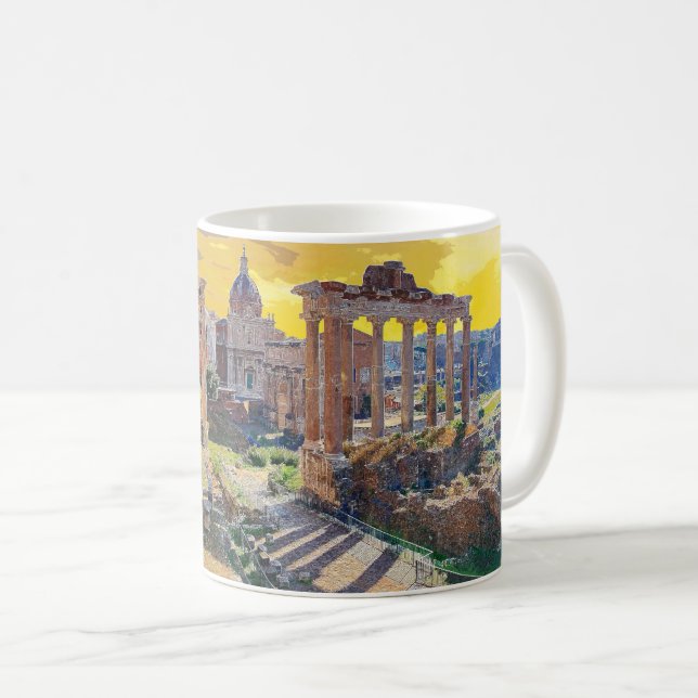 Taza De Café Roma Foro Romanum Arquitectura Italia #3 (Anverso derecho)
