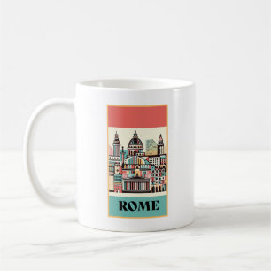 Taza De Café Roma Italia Art Deco