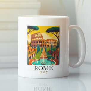 Taza De Café Roma Italia Coliseo Viajes Antiguos
