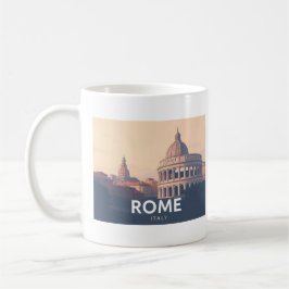 Taza De Café Roma Italia Pastel Diseño de Viajes