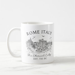 Taza De Café Roma Italia Vintage - Camiseta de las ruinas del t