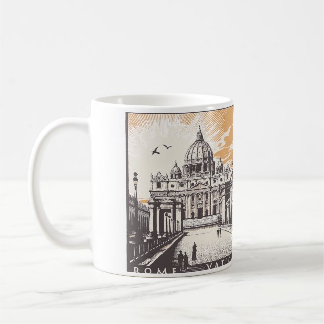Taza De Café Roma Vaticano Italia Europa (Izquierda)