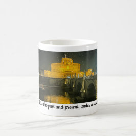 Taza De Café Roma Viaje al Ponte Sant'Angelo noche