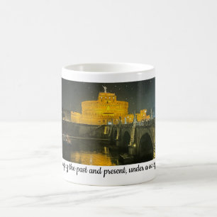 Taza De Café Roma Viaje al Ponte Sant'Angelo noche