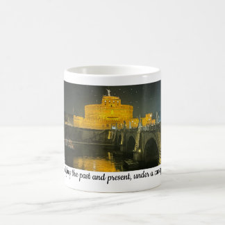 Taza De Café Roma Viaje al Ponte Sant'Angelo noche