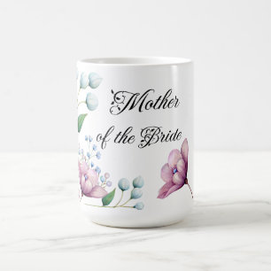 Taza De Café Romance Botánico Suave Floral de Boda Elegante