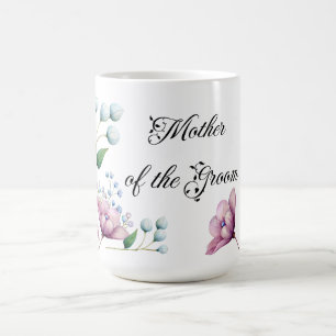 Taza De Café Romance Botánico Suave Floral de Boda Elegante