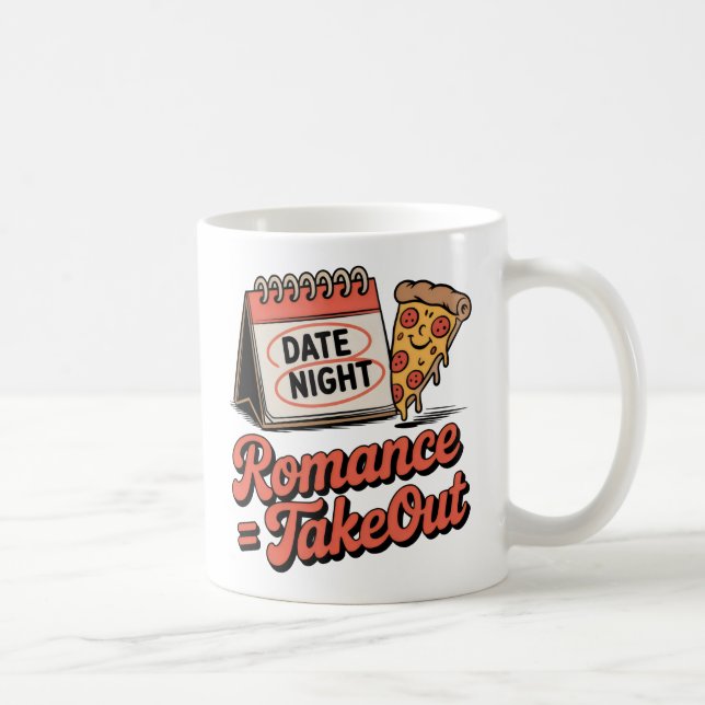 Taza De Café Romance = Comida para llevar | Amor Casual con Hum (Derecha)