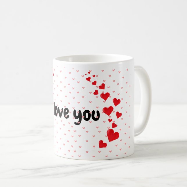 Taza De Café romance de pareja de amor de día valentino (Anverso derecho)