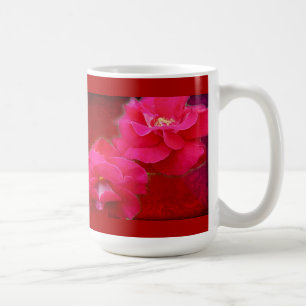 Taza De Café Romance y rosas rojas