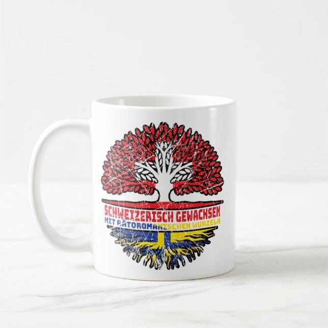 Taza De Café Romanen Rätoromanisch Graubündisch Graubünden Baum (Izquierda)