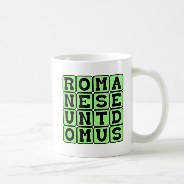 Taza De Café Romanes Eunt Domus, Graffiti en Latín (Derecha)