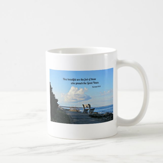 Taza De Café Romanos 10:15 Qué hermosos son los pies... (Derecha)