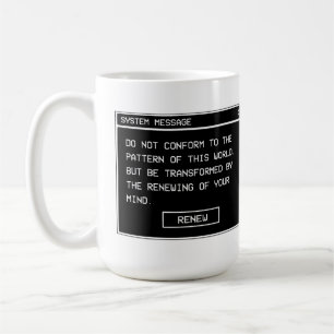 Taza De Café Romanos 12:2 Ventana de Alerta de Computadora en B