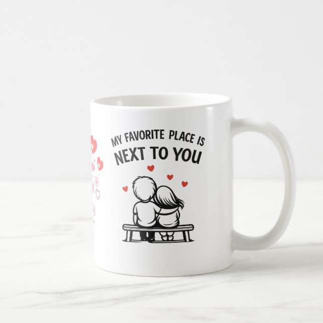 Taza De Café Romantic Couple Coffee Mug – Lovers (Derecha)