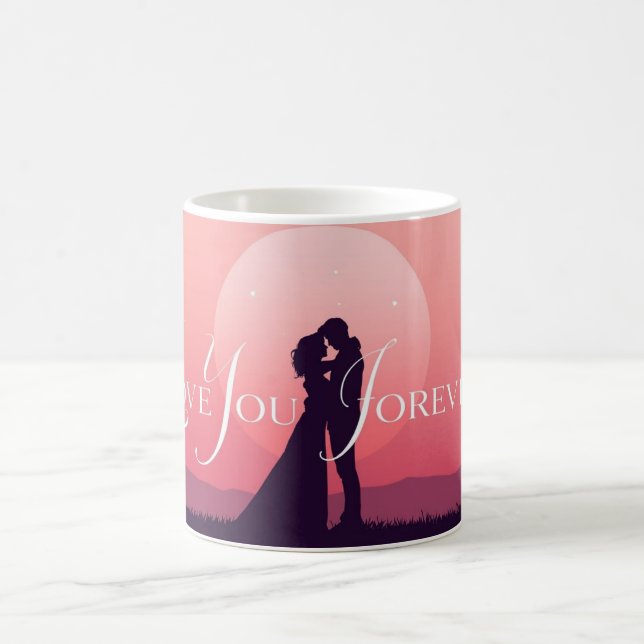 Taza De Café Romantic Couple Mug | “Love You Forever” (Centro)