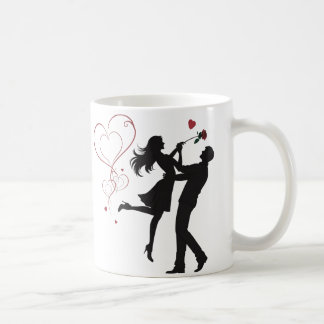 Taza De Café Romantic Couple Silhouette Love – Heart Valentine