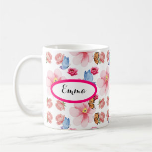 Taza De Café Romantic flowers in English cottage garden