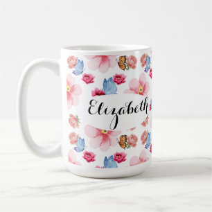 Taza De Café Romantic flowers in English cottage garden