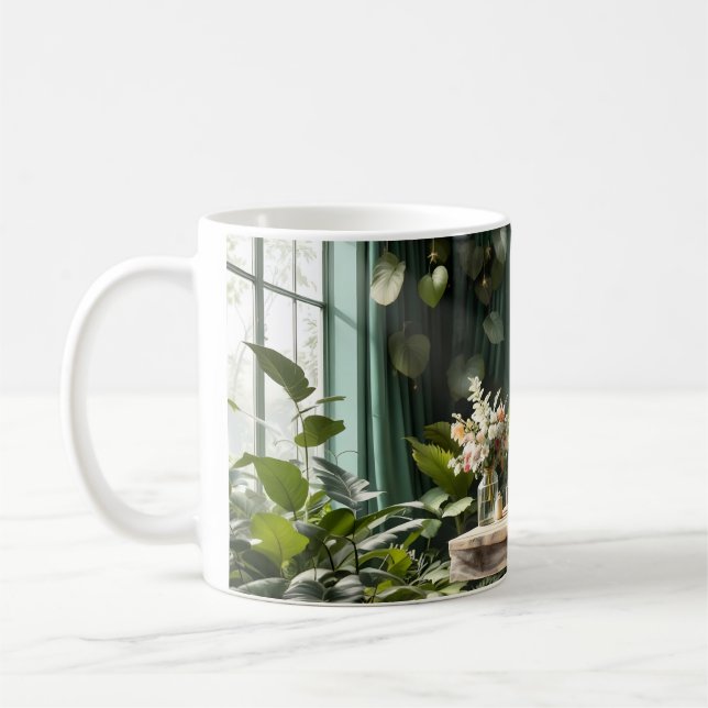 Taza De Café Romantic Garden Landscape (Izquierda)