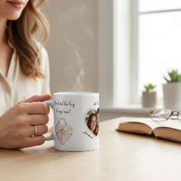 Taza De Café Romantic Heart Lock Couple Photo Mug