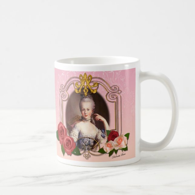 Taza De Café Romantic Marie Antoinette Mug Pink マグカップ (Derecha)