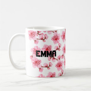 Taza De Café Romantic pink Cherry blosson