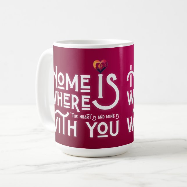 Taza De Café Romantic Soulmate Valentine's Day Two-Tone Mug (Anverso izquierdo)