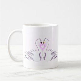 Taza De Café Romantic Swan Love Elegant Double-Sided Mug Cup