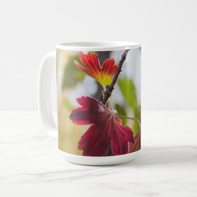 Taza De Café Romantic Trees & Flowers – Botanical Fantasy Boho (Anverso izquierdo)