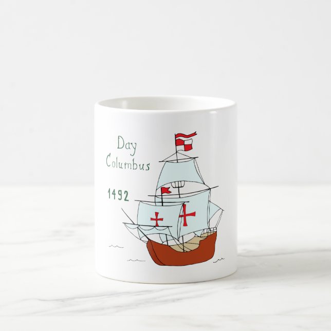 Taza De Café Romántico Colón Day Cute (Centro)