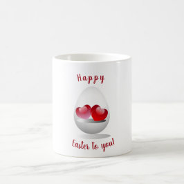 Taza De Café Romántico Feliz Pascua para ti Minimalista