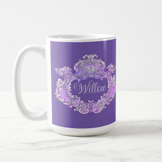 Taza De Café Romántico, femenino, personalizado (Izquierda)