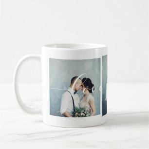 Taza De Café Romántico moderno Amar Siempre Guiar Tres Fotos