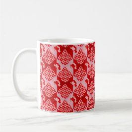 Taza De Café Romántico Valentine Love Hearts Red White Heart