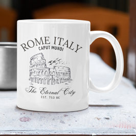 Taza De Café Rome Italy Vintage View Roman Colosseum
