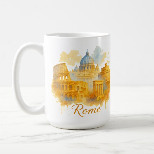 Taza De Café Rome Neon Pop-Art Street Style (Izquierda)