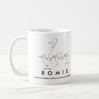 Taza De Café ROMIE peptide nombre mug