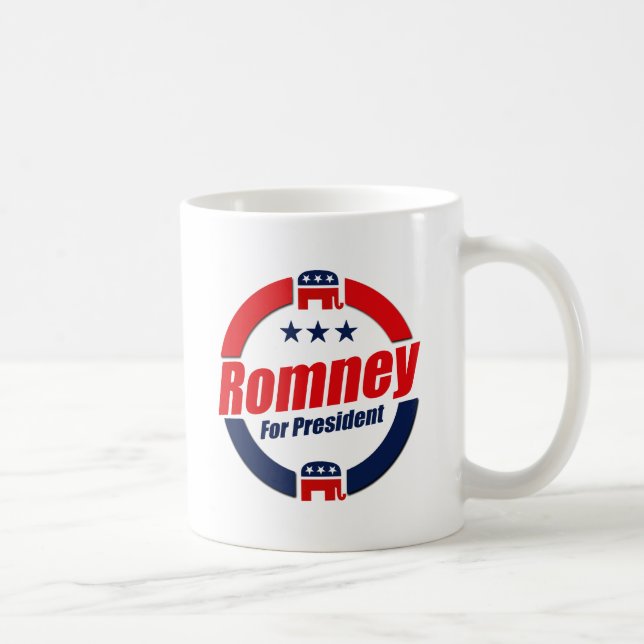 Taza De Café ROMNEY PARA el PRESIDENTE (republicano) (Derecha)