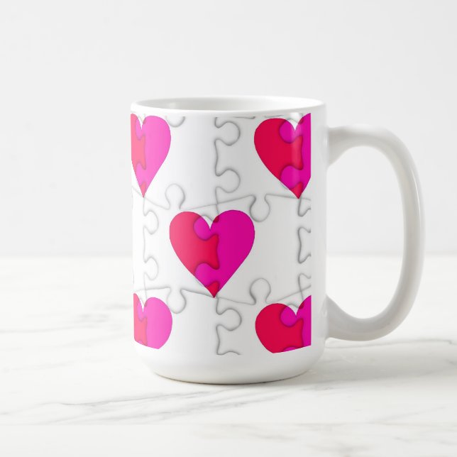Taza De Café Rompecabezas de amor (Derecha)