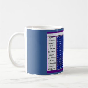 Taza De Café Rompecabezas de búsqueda de palabras
