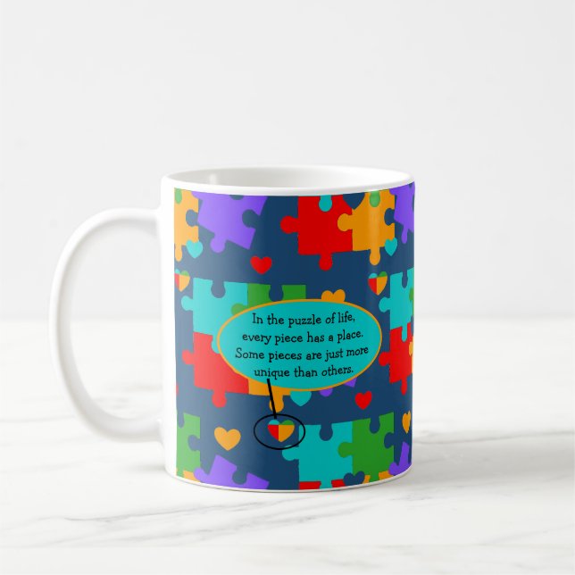 Taza De Café Rompecabezas de la vida (Izquierda)