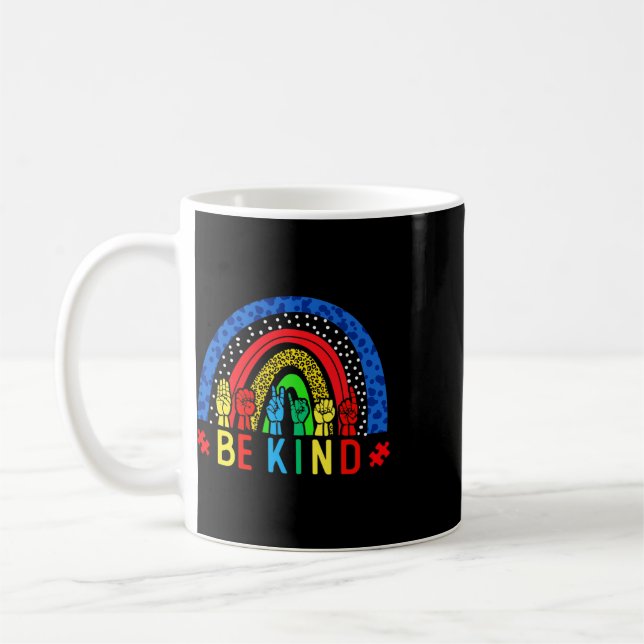 Taza De Café Rompecabezas de Lenguaje de Señas Manuales de Ser  (Izquierda)