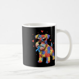 Taza De Café Rompecabezas de Miniature Schnauzer Conciencia del