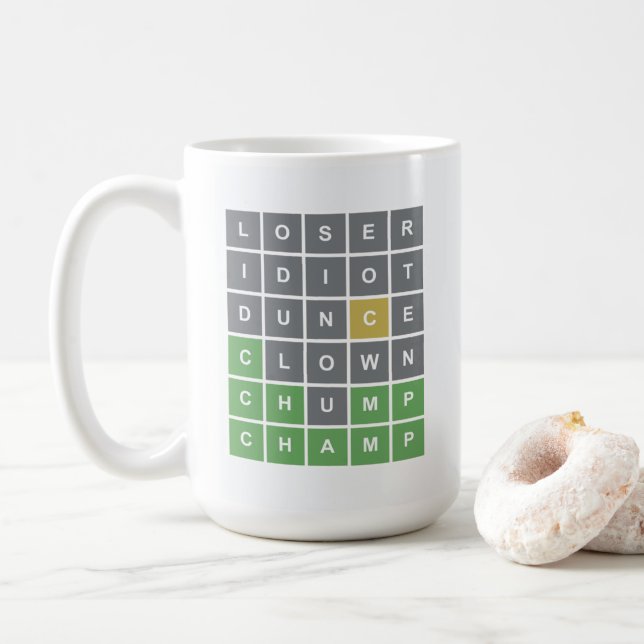 Taza De Café Rompecabezas de palabras (Con donut)