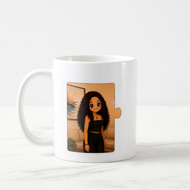 Taza De Café Rompecabezas De Regalo Para Hermana M (Izquierda)