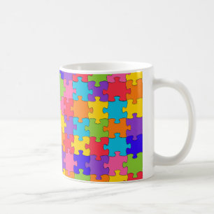 Taza De Café rompecabezas del autismo