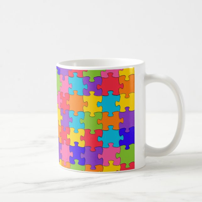 Taza De Café rompecabezas del autismo (Derecha)