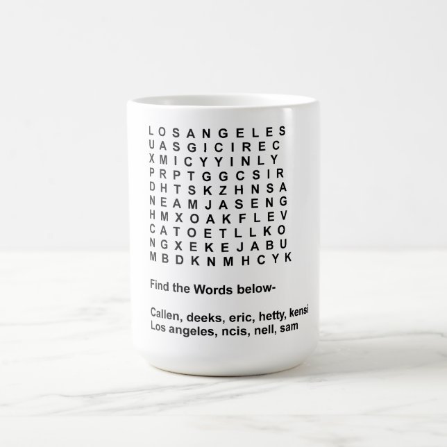 Taza De Café Rompecabezas del LA de NCIS (Centro)