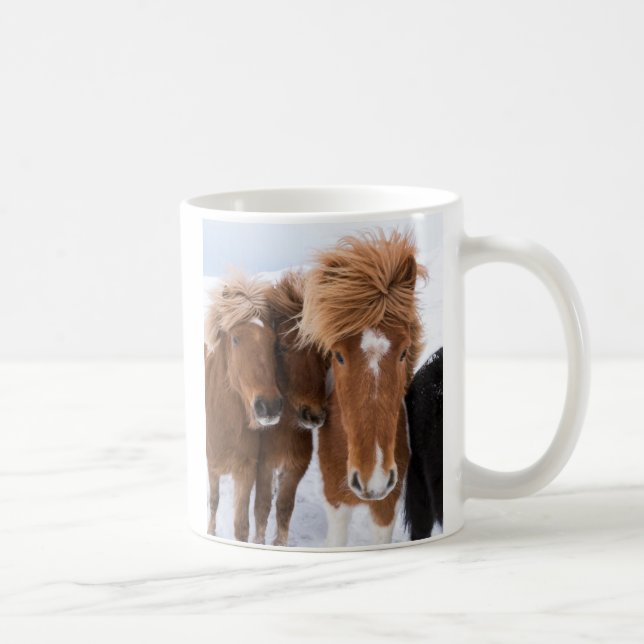 Taza De Café Rompecabezas islandesa de caballos, Islandia (Derecha)
